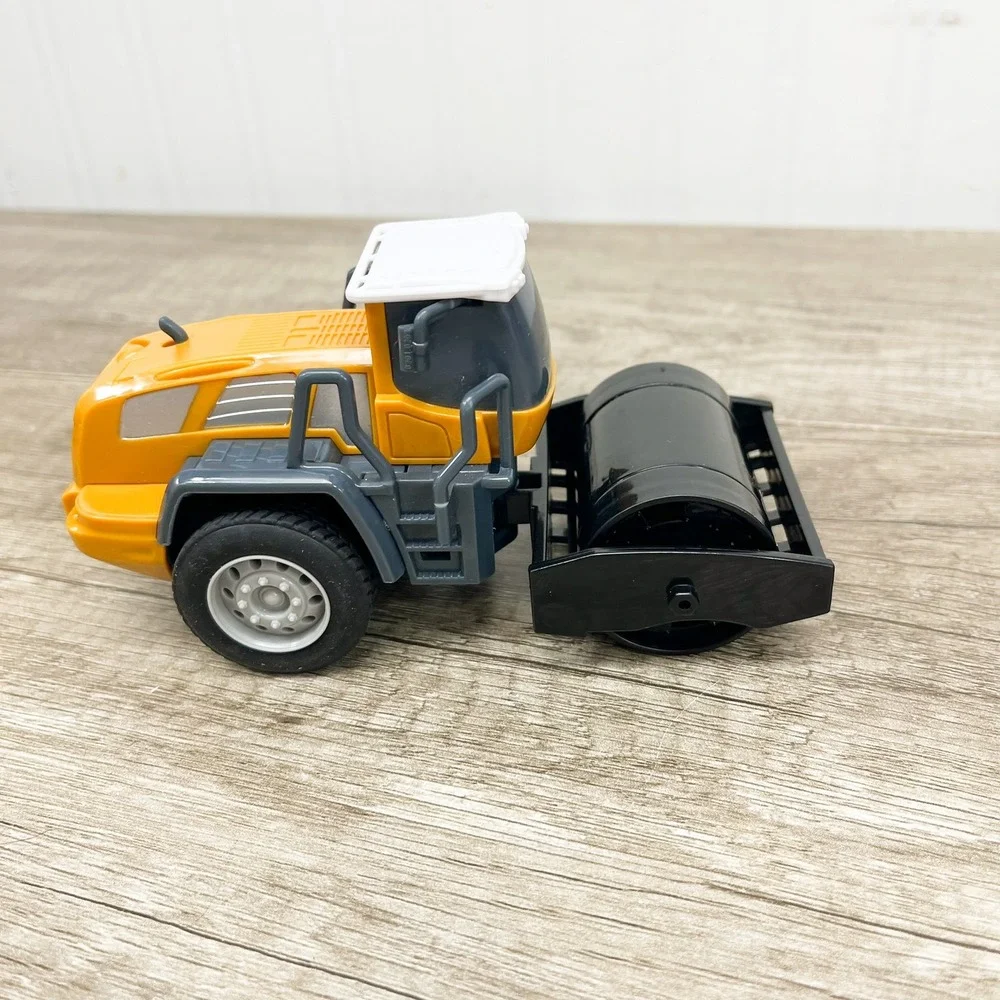 Cobid Box Yellow Construction Vehicle Toy Set Cement Mixer Tanker Roller 4pc